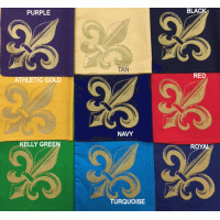 Large Gold Fleur de Lis on Color Handkerchiefs (Dozen) (200 by 200)