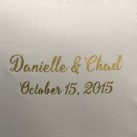 Name & Date on White Umbrella- add on (200 by 200)