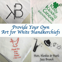 Provide Own Art for White Handkerchiefs (Dozen) (200 by 200)