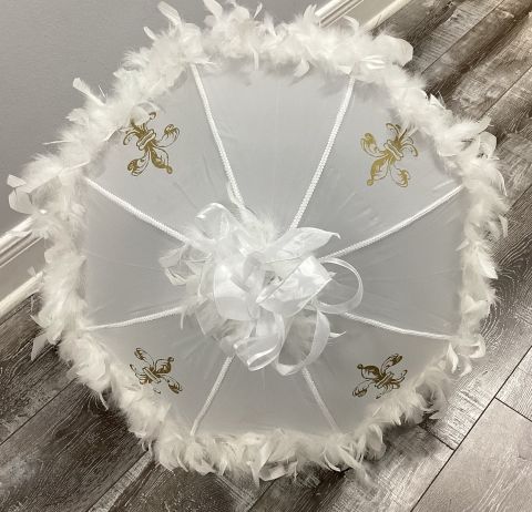 Gold Decoration on a White Umbrella (480 by 462)