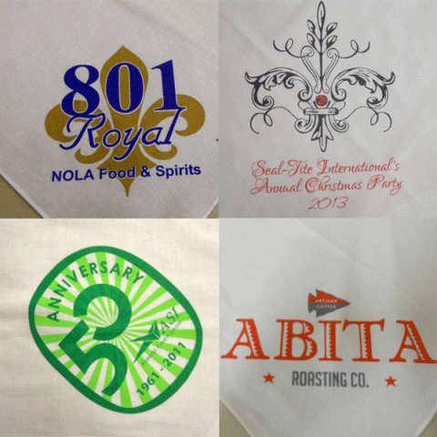 Provide Own Art Two Color White Handkerchiefs (Dozen) (480 by 480)